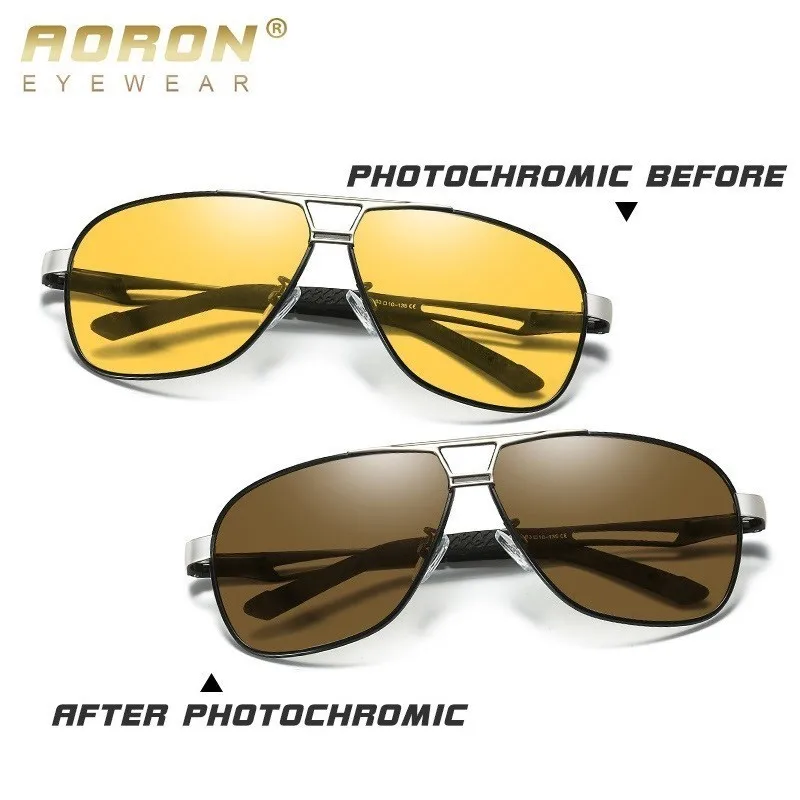 Aoron фотохромные солнцезащитные очки поляризованные мужские Hd дневное и ночное