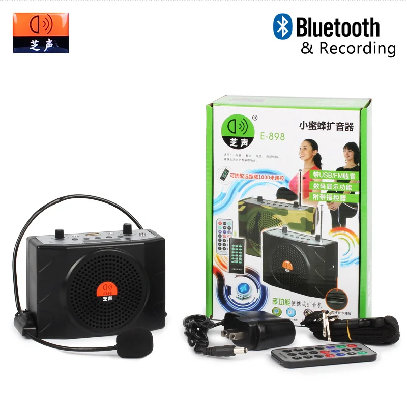 Портативный средство громкоговорящей связи Пояс зажим с FM TF MP3 Bluetooth Динамик Powerbank