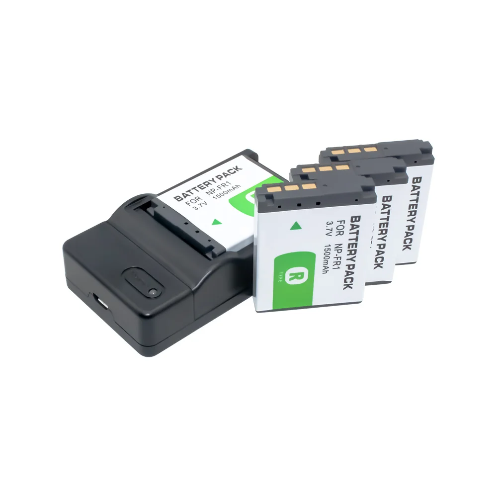 4 Pack аккумуляторная батарея и USB зарядное устройство для Sony NP FR1 FT1 T30 T50 DSC P100 P120 P150