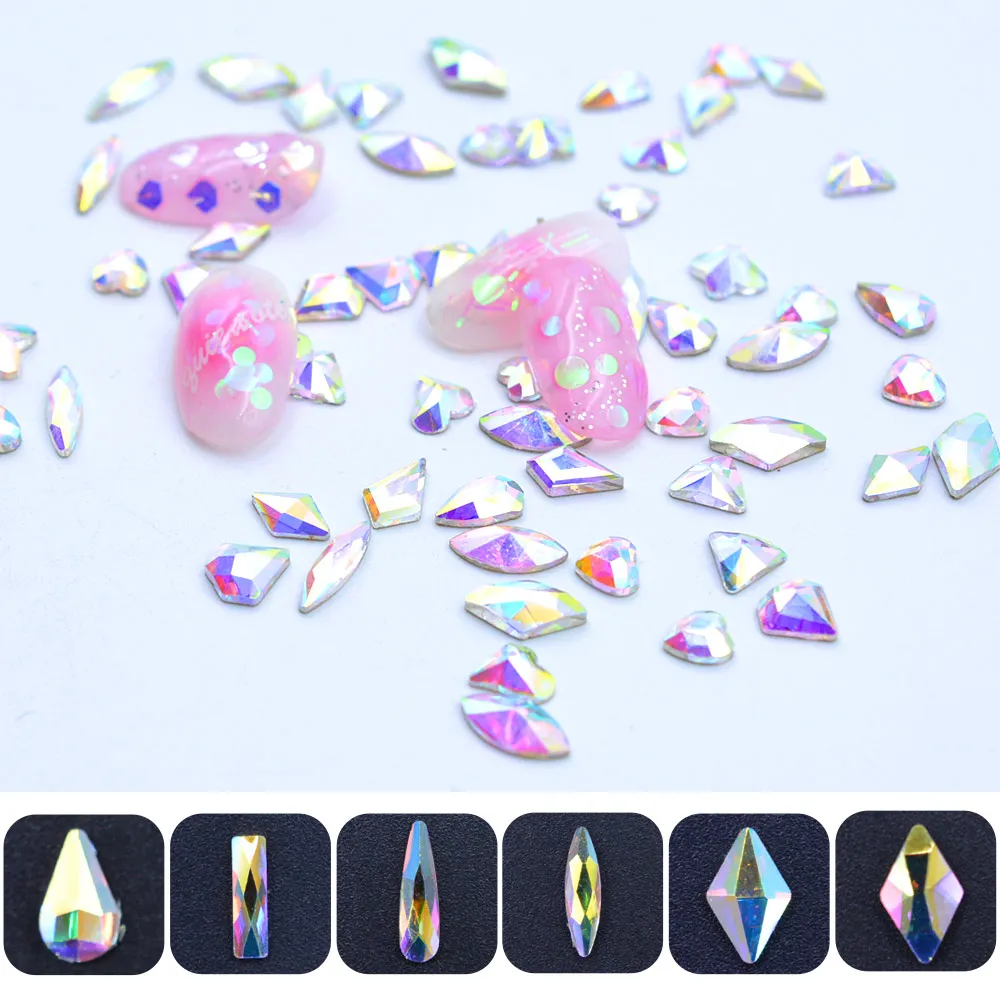 100 шт./упак. 3D блестящие украшения для ногтей своими руками стразы дизайна