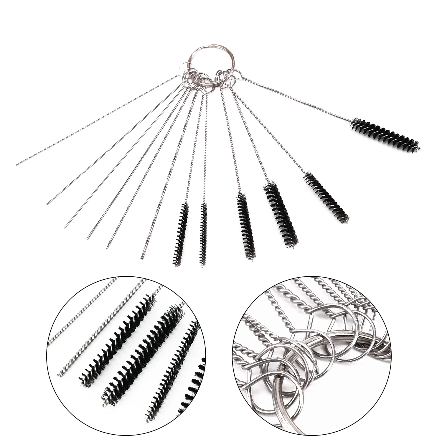 5 Brushes 10 Cleaning Needles Carburetor Carbon Dirt Jet Cleaner Tool For Yamaha | Автомобили и мотоциклы