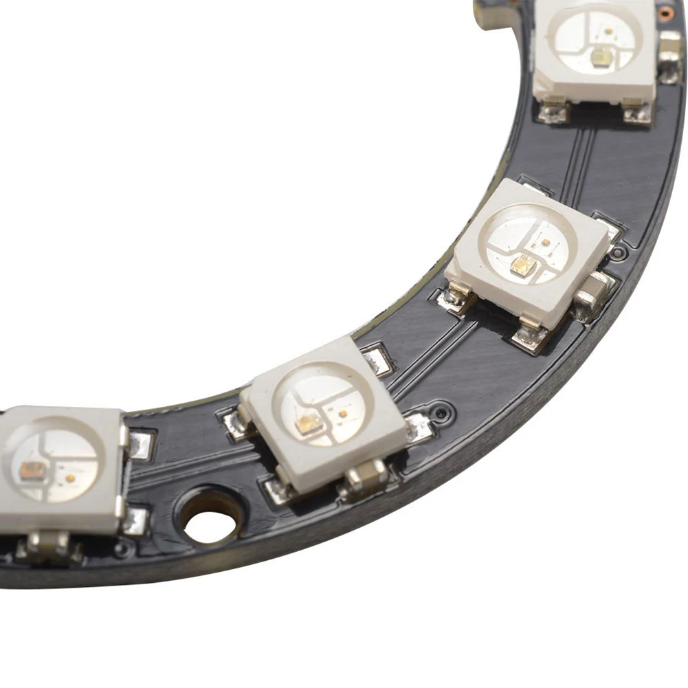 Цифровой светодиод Ws2812 Ring RGB 5050 LED интегрированный драйвер совместимый 12 LEDs-D50Mm |