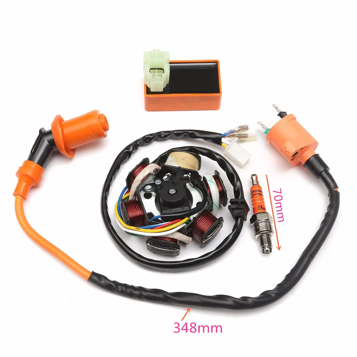 4 шт./компл. катушка зажигания CDI свечи мопед статор магнето для 49cc 50cc GY6