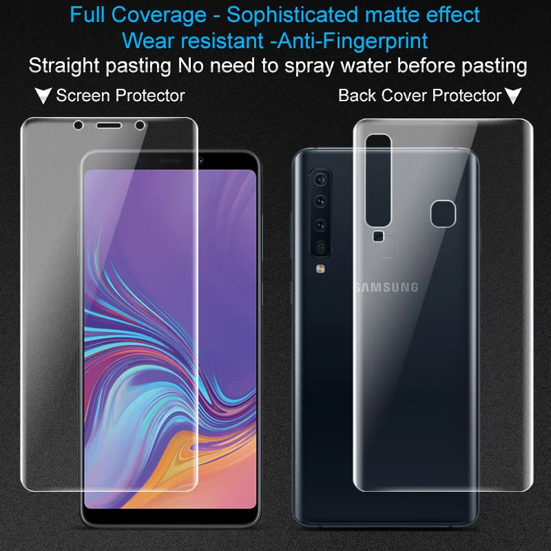 2 шт. полное покрытие для Samsung Galaxy A9S A9 Star Pro 2018 защитная задняя крышка Imak гидрогель