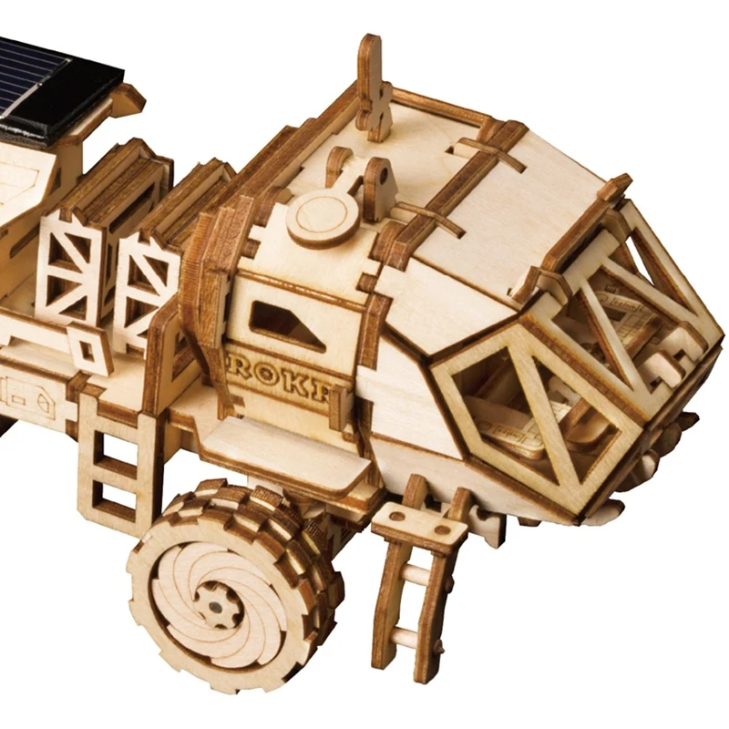 Robotime подвижная игрушка для обнаружения Rover Solar Energy 3D Diy резки деревянной модели