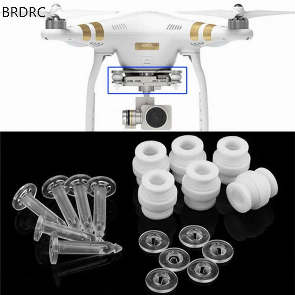 

1 Set Gimbal Drone Shock Absorption Damping Rubber Balls&Anti-drop Pins Kit For DJI Phantom 3 FPV Standard Professional Advanced