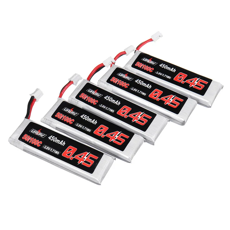 5/10/15 шт URUAV 3 8 V 450 mAh 50/100C 1 S HV 4 35 Lipo Батарея W/PH2.0 разъем для Emax Tinyhawk Happymodel Snapper7