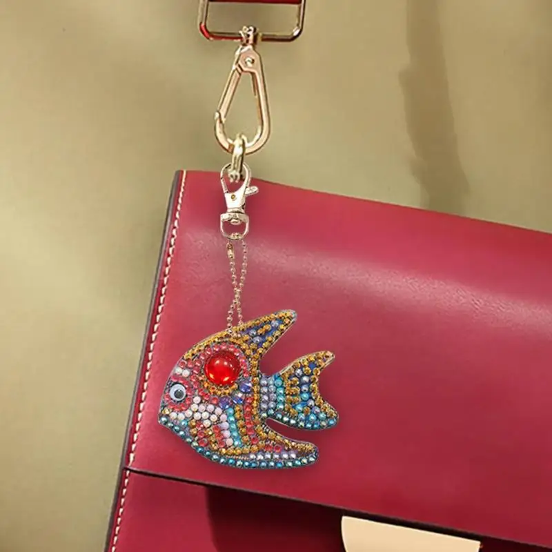 5/6 шт. сделай сам мультяшная рыба алмазная живопись брелок вышивка крестиком