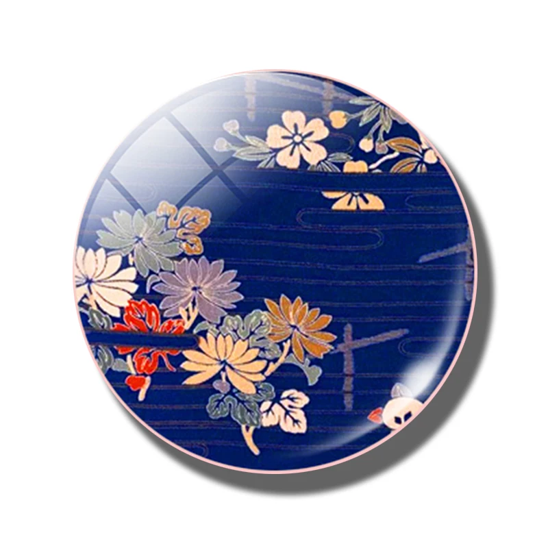 5 шт./компл. модные стеклянные кабошоны 25 мм в виде золотой рыбки с цветком для