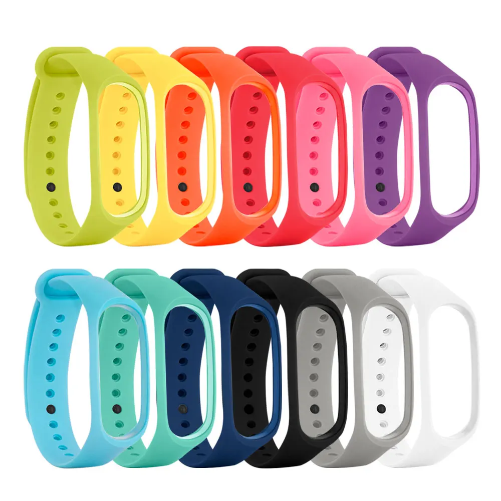 Силиконовый ремешок для Xiaomi Mi Band 3 черный смарт браслет miband аксессуары