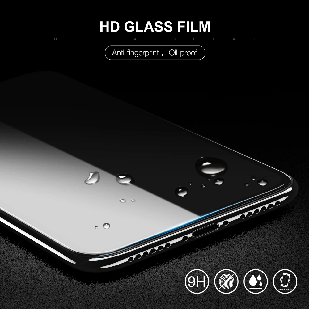 KISSCASE For iPhone 6 6s 7 8 Plus Tempered Glass 6D Carbon Fiber for X XR XS Max Full Cover Screen Protector | Мобильные телефоны и