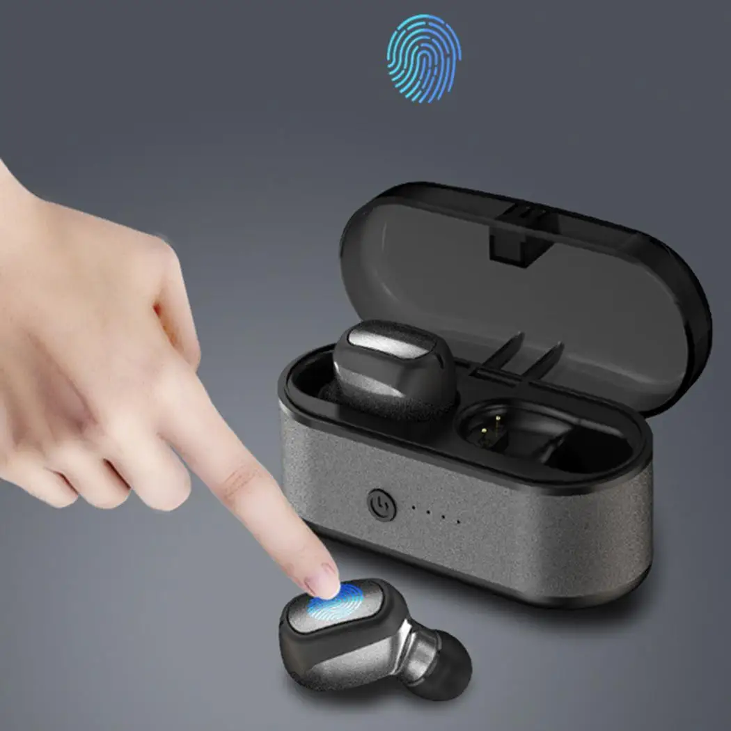 Бинауральные мини беспроводные наушники вкладыши Спортивная bluetooth гарнитура 5 0