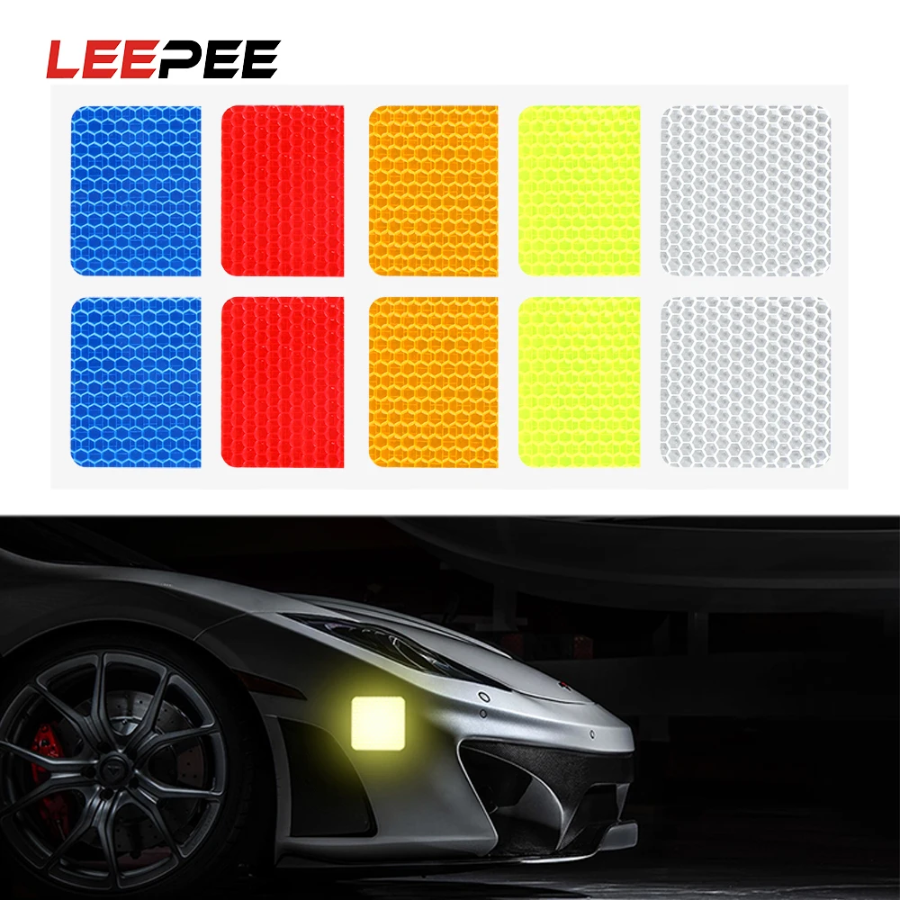 LEEPEE 4 шт./компл. Светоотражающая наклейка для автомобиля от царапин чехол авто