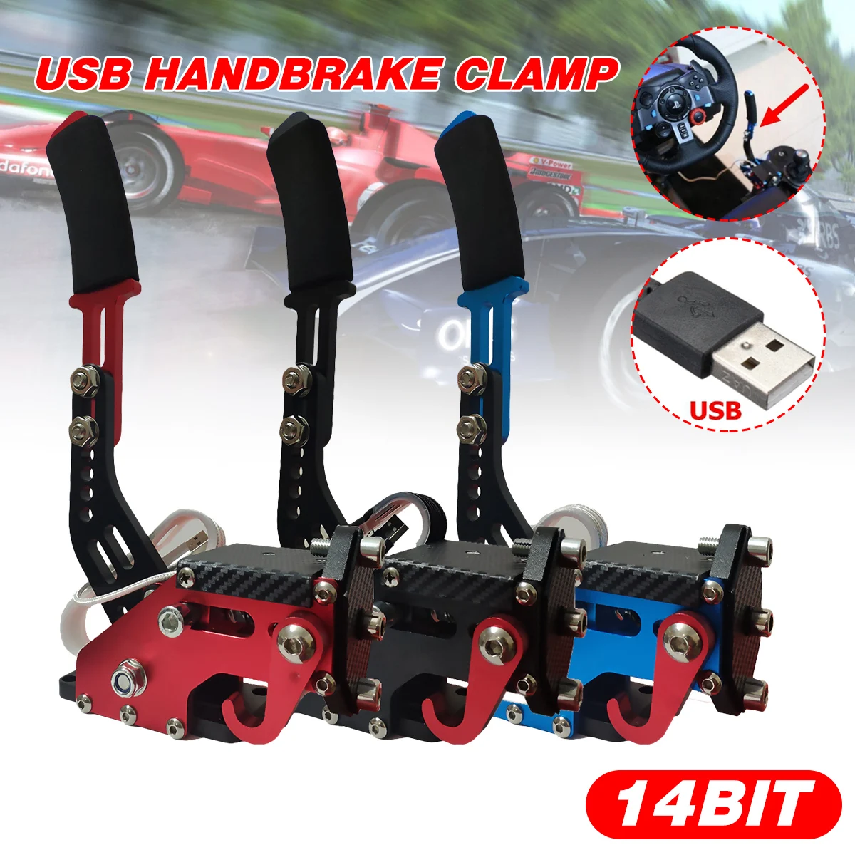 Новый 14bit Датчик Холла USB Ручной тормоз SIM для гоночных игр G25/27/29 T500 FANATECOSW DIRT