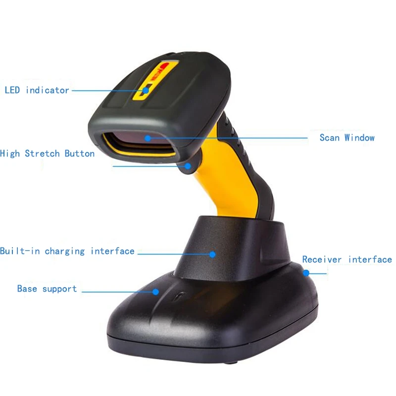 Netum Nt 1205 2D qr код Bluetooth сканер штрих кода беспроводной считыватель для склада с