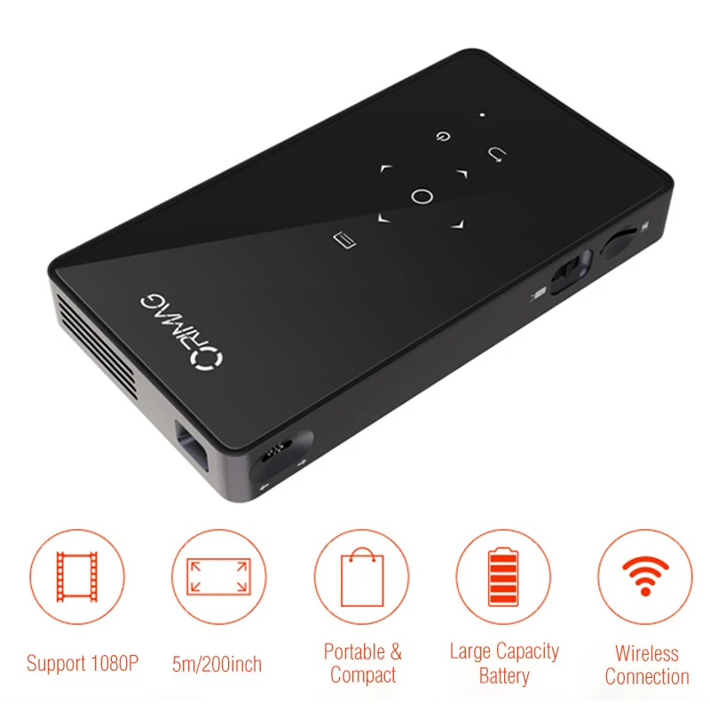 P8 DLP смарт проектор Android 7 1 ГБ ОЗУ 8 Гб ПЗУ мини портативный поддержка WIFI HDMI Bluetooth TFUSB