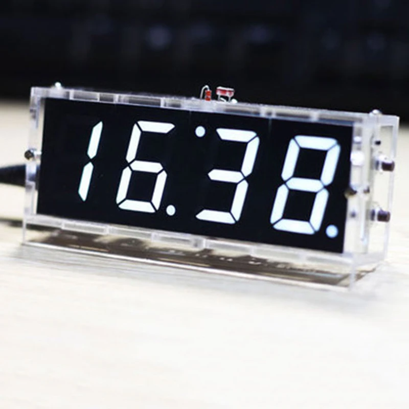 4-Digit LED DIY Digital Electronic Micro Controller Clock Time Temperature R1 | Дом и сад