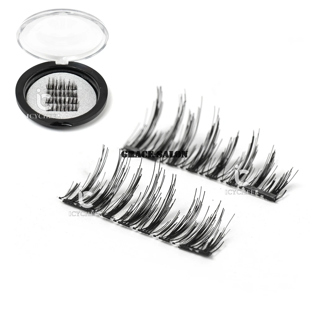 

ICYCHEER 4 шт., магнитные накладные ресницы для макияжа глаз, 3D накладные ресницы, многоразовый макияж для ресниц, двойной магнит