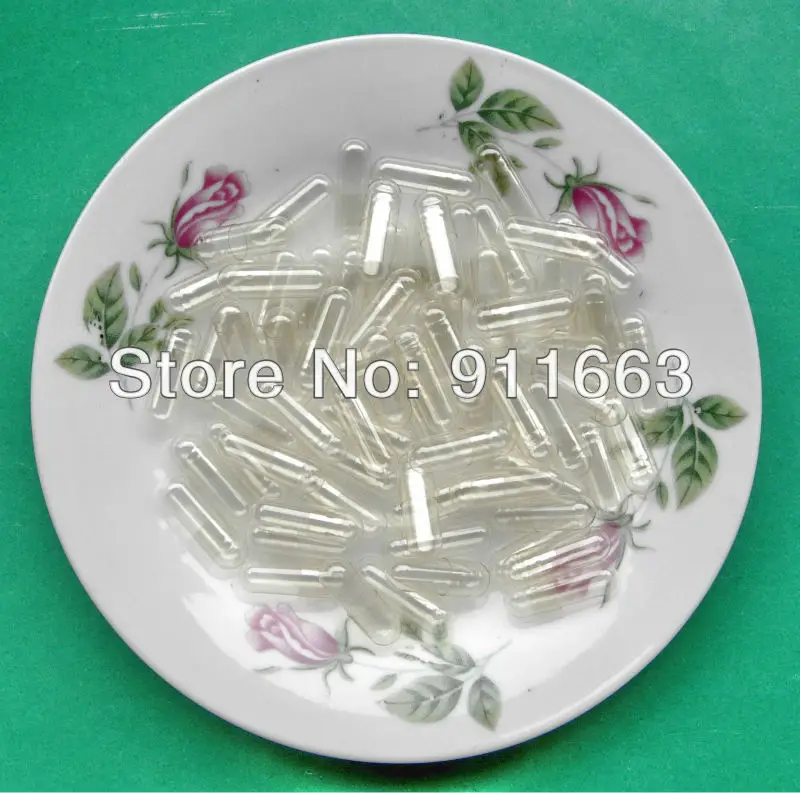 

00# 500pcs-1000pcs!HALAL,KOSHORE,GMP!Clear Transparent Hard Gelatin Empty Capsule Size 00, (joined or seperated empty capsules)!