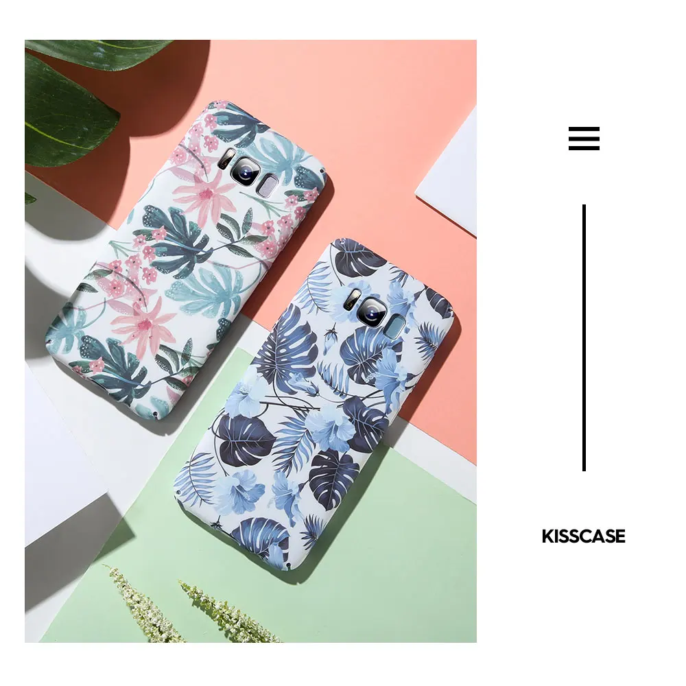 Чехол KISSCASE с цветочным узором для Samsung Galaxy S10 plus S10e S9 S8 PLUS NOTE 9 8 жесткий чехол