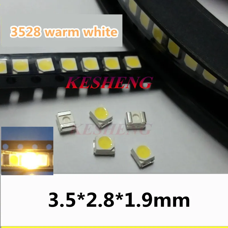 1210 SMD SMT 3528 LED теплый белый источник питания Топ PLCC-2 лампа шарик чип для всех видов