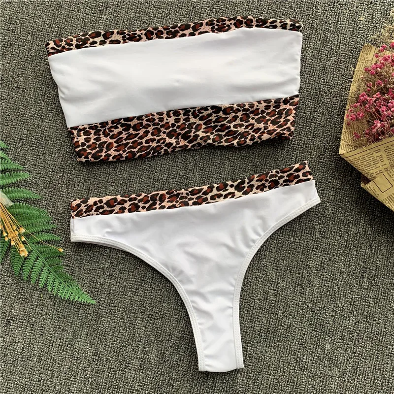 Bikinx бразильский купальник бандо Купальники Женщины 2019 лето Leopard сексуальный