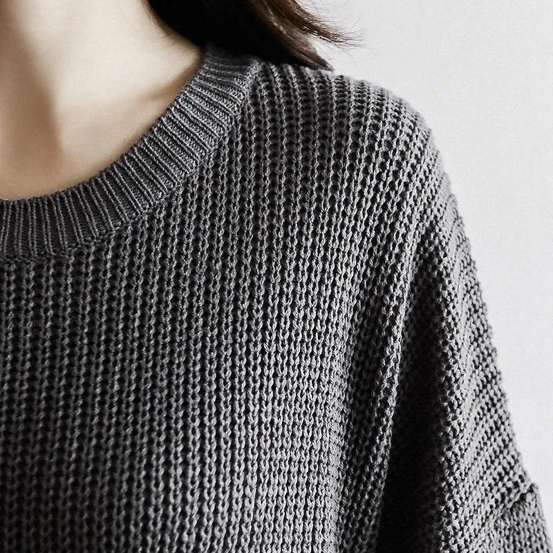 Twojstyle Black Long Women Sweater Pullover Knitted Sweaters Sleeve Plus Size Jumpers Korean New Fashion Fall 2018 | Женская одежда