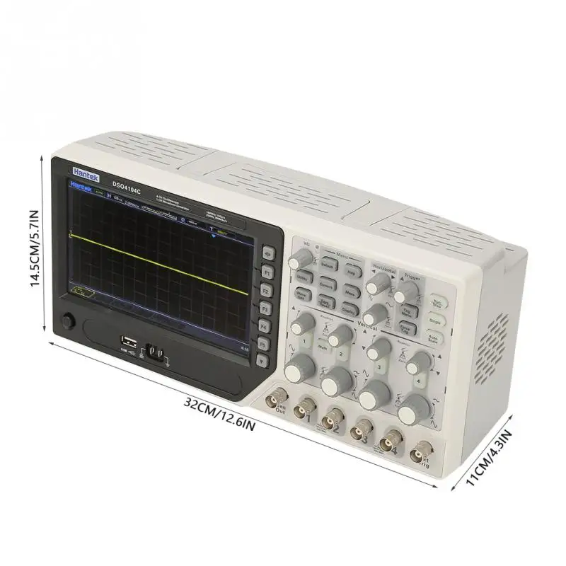 Hantek DSO4104C USB цифровые осциллографы 4 канала 1GS/s 100 МГц Пропускная способность