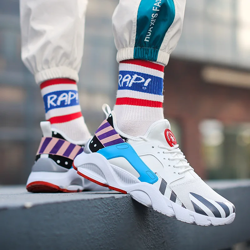 Fooraabo New 2019 Men Sneakers Beathable Fashion Male Casual Shoes Autumn Lace Up Baskets Homme Non-slip Tenis Masculino Adulto | Обувь