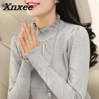FEMALE SWEATER winter 2018 turtlenecks women's pullover korean sweater female top women round neck sweaters Pullover turtleneck | Женская