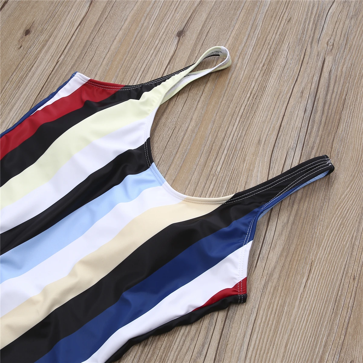 2019 новейший популярный женский Цветной полосатый Цельный купальник пуш ап
