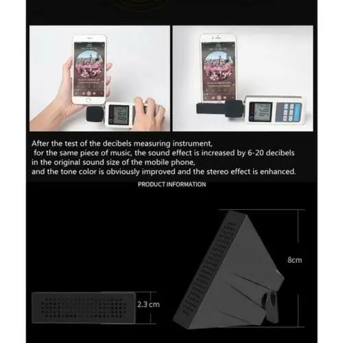 ABS Мини громкий динамик стерео усилитель держатель телефона кронштейн подставка