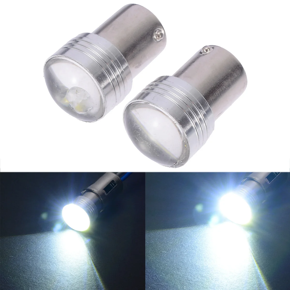 

2Pcs 1156 Super White LED Bulb BA15S 6SMD 2835 LED Car Turn Signal Backup Light Lamp Bulb for Car Light Source