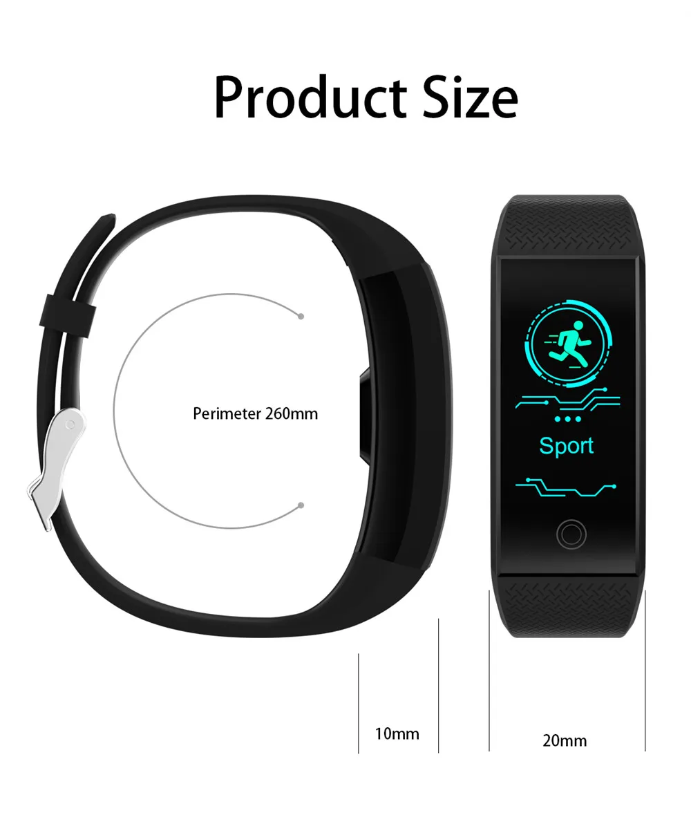 Умный Браслет IP68 Водонепроницаемый Smartband монитор сердечного ритма во время сна