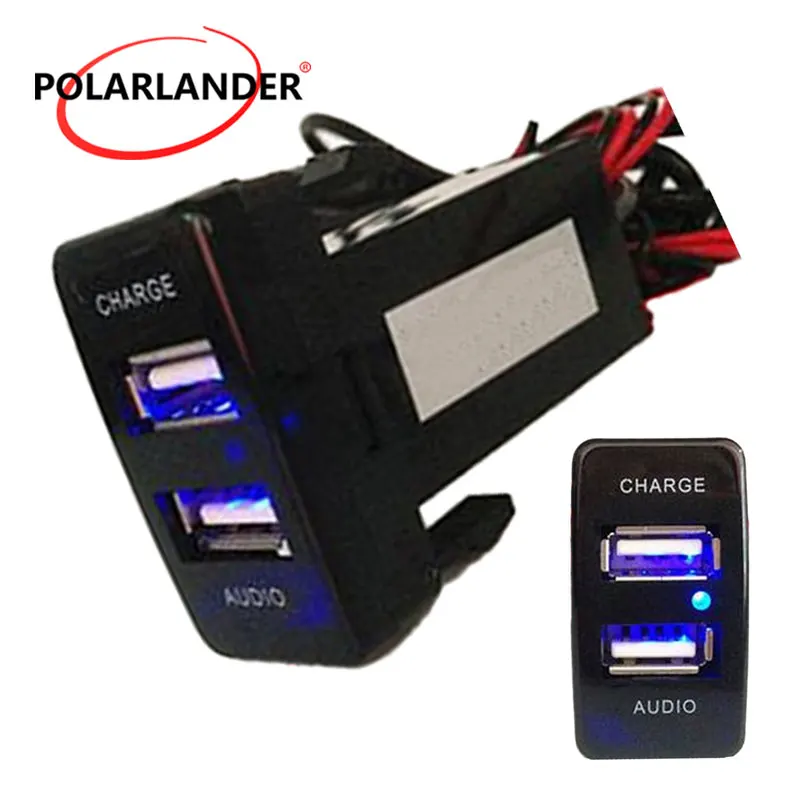 Новый разъем приборной панели сотового телефона 2.1A двойной USB Автомобильное