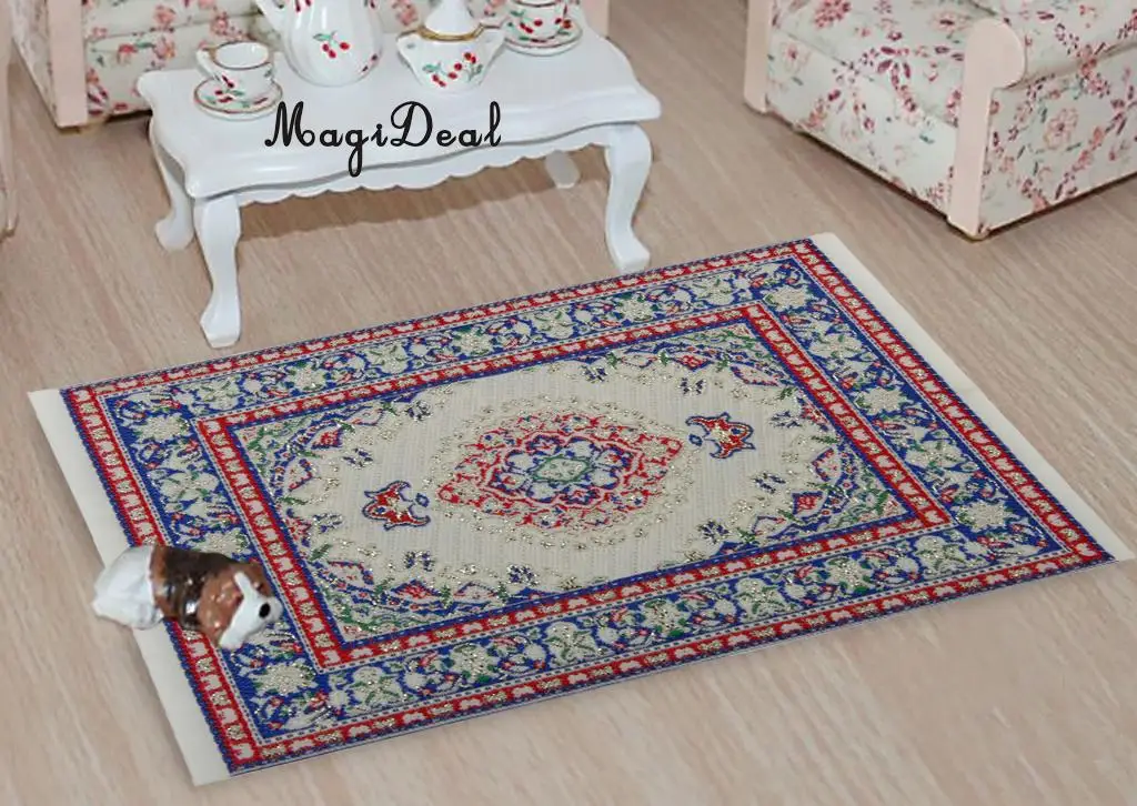 1 шт. миниатюрный коврик для кукольного домика турецкий тканый цветочный
