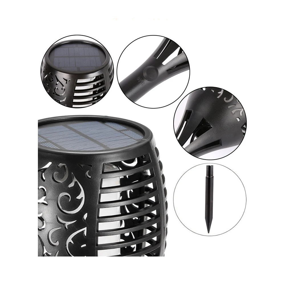 Открытый сад пейзаж Водонепроницаемый мерцающее пламя Солнечный фонарь Газон