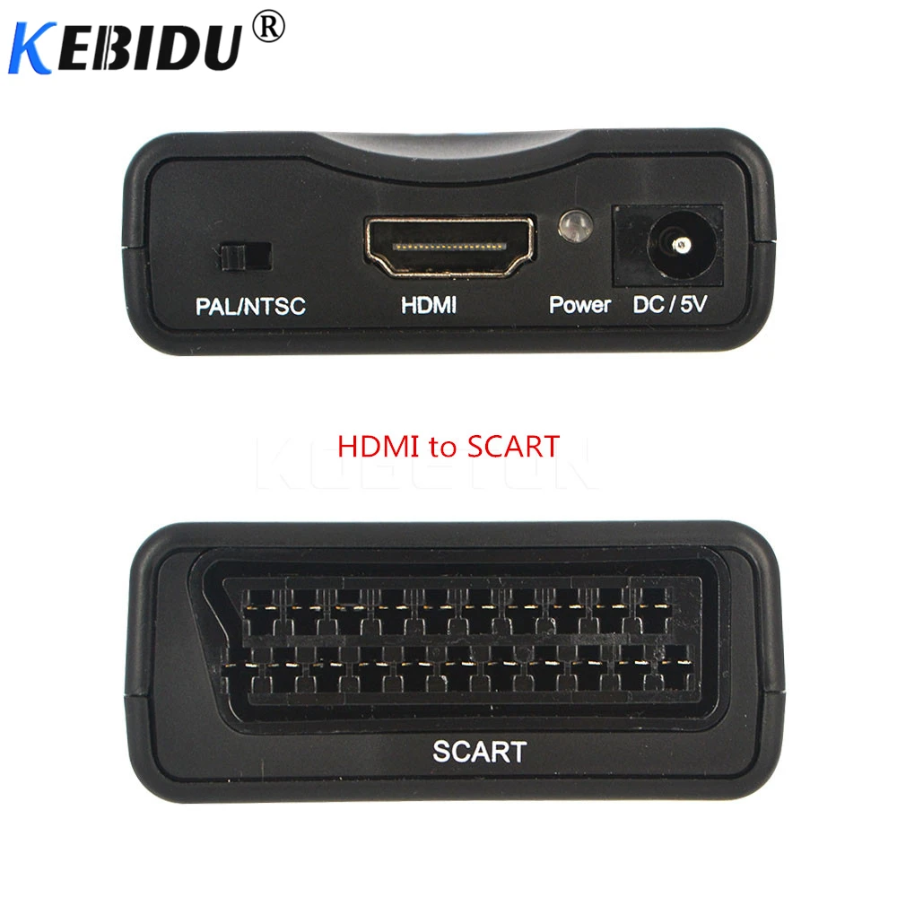 Адаптер kebidu 1080P SCART HDMI совместимый преобразователь для аудио и видео HD TV Sky Box STB
