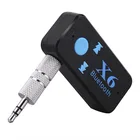 Bluetooth-приемник X6 AUX, с микрофоном, для автомобиля, 3,5 мм