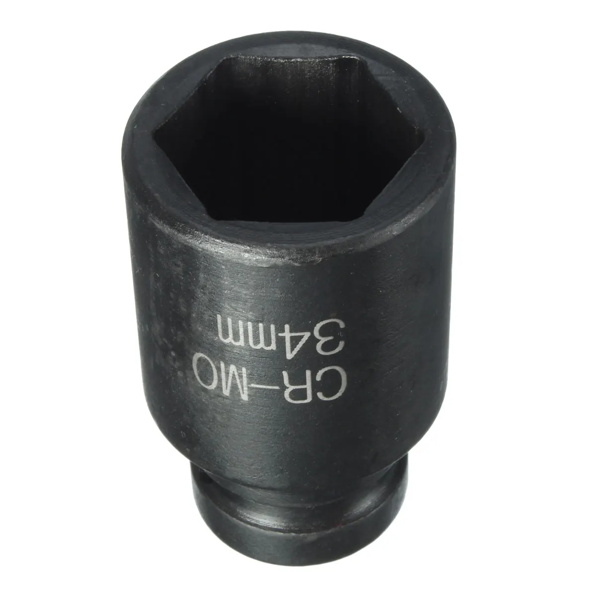 34mm Black Hex 6 Point 1/2inch Drive Deep Spindle Axle Nut Socket Chrome Steel Impact |