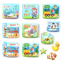 new swimming water bath book with bb whistle animal bath toys for baby happy bathing timeearly educational english bathroom toy