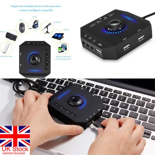 USB хабы аудиоадаптер внешняя стереозвуковая карта с наушниками 3 5
