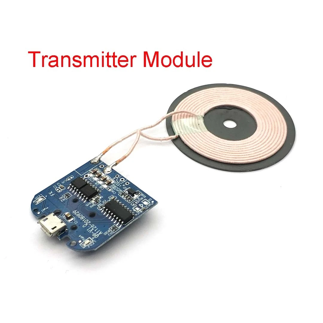 

DC 5V Micro USB Port Qi Standard Wireless Phone Charger PCBA Circuit Board + Coil Wireless Charging DIY For Samsung Smartphones
