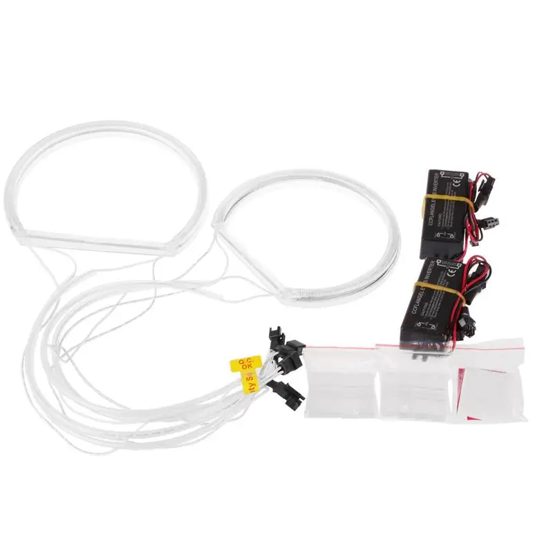 4 шт. CCFL автомобильный комплект фар Ангел орлиный глаз гибкая трубка фара белый