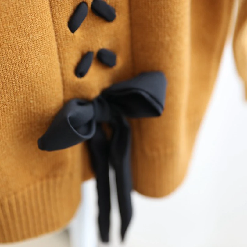 2018 Новый Кардиган для девочек однотонный вязаный свитер кардиган пальто осенний