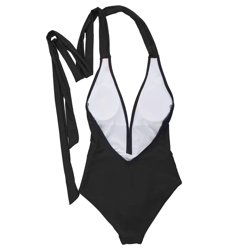 Сплошной бандажный монокини с пуш-апом бикини женский купальник перекрестной