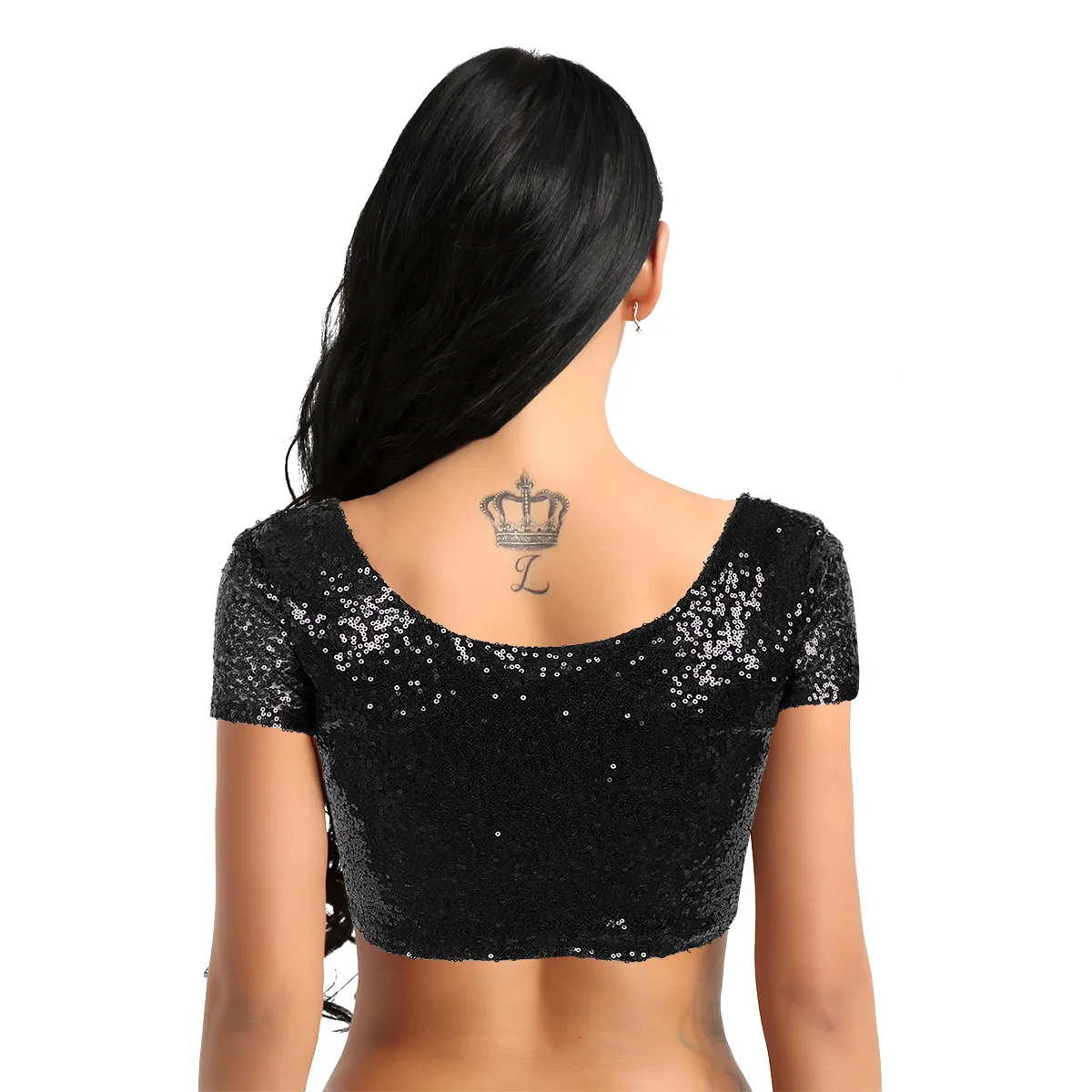 Модный танцевальный Топ Женский костюм для танцев под джаз сексуальный