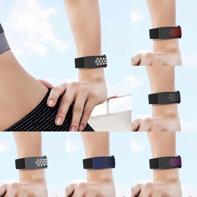 S/L сменный Двухцветный силиконовый браслет для Fitbit Charge 3 Band ремешок наручных