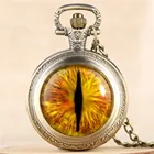Часы наручные карманные мужскиеженские, кварцевые винтажные с подвеской, с мистическим дизайном глаз, уникальное колье, 2019
