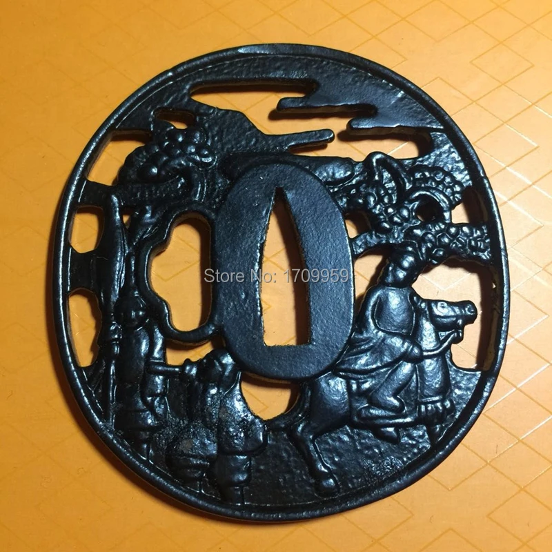 Чудесная железная защита Tsuba для японской самурайский меч катана Guard Wakizashi